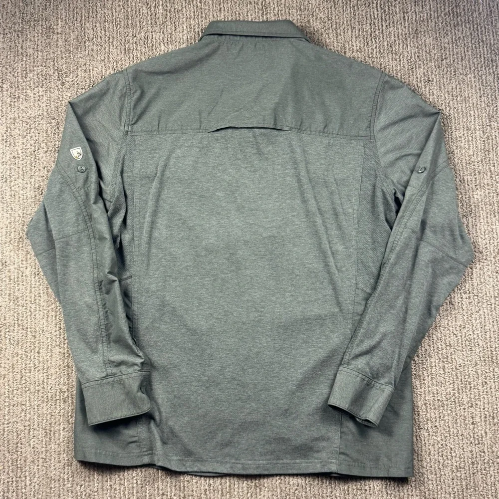 Kuhl Mens S Airspeed Long Sleeve Shirt Vented Lightweight Button Up Green